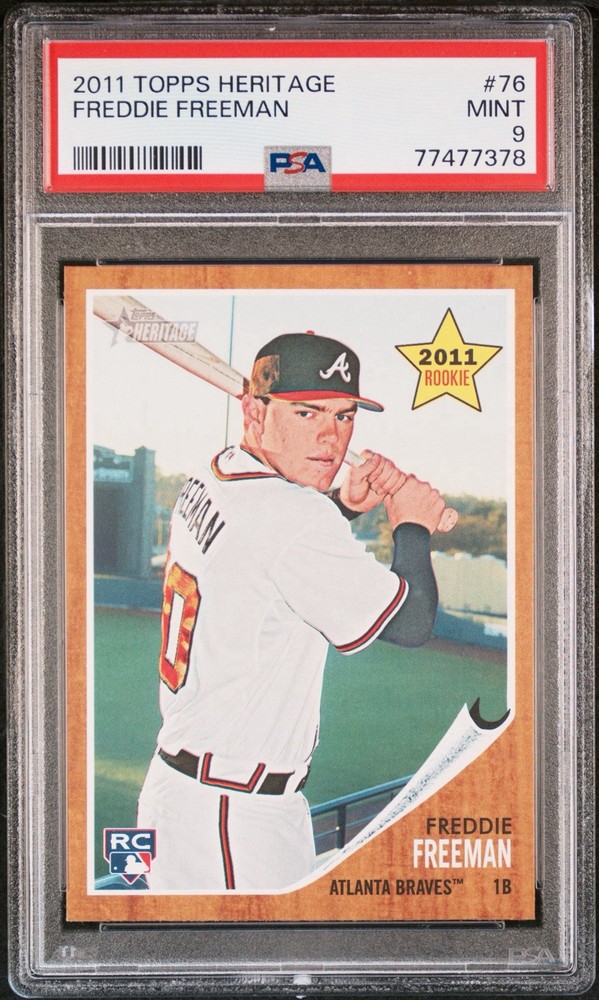 2011 Topps Heritage 🔥FREDDIE FREEMAN🔥 RC Flagship Rookie PSA 9 🌟 Mint