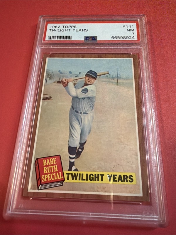 1962 Topps #141 Babe Ruth PSA 7 Boston Braves Twilight Years Yankees HOF view 2