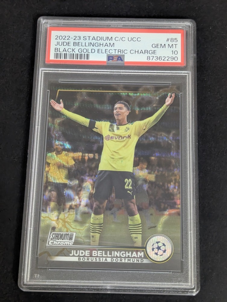 Jude Bellingham Black Gold 7/35 2022/23 Topps Stadium Club Chrome PSA 10 Pop 10