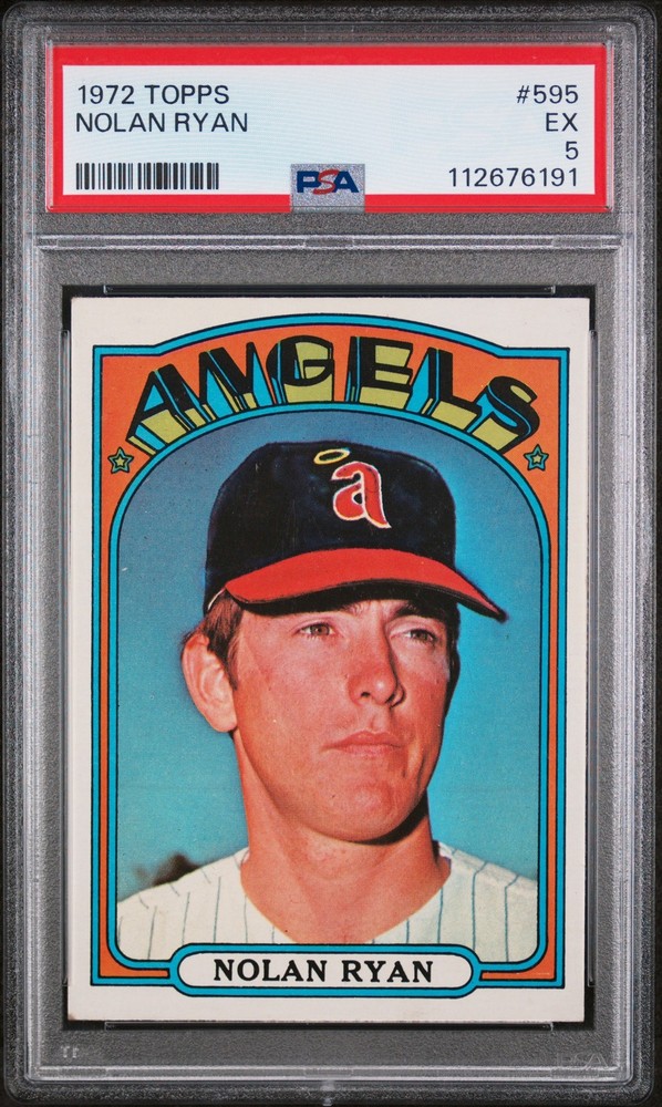 1972 TOPPS #595 NOLAN RYAN PSA 5