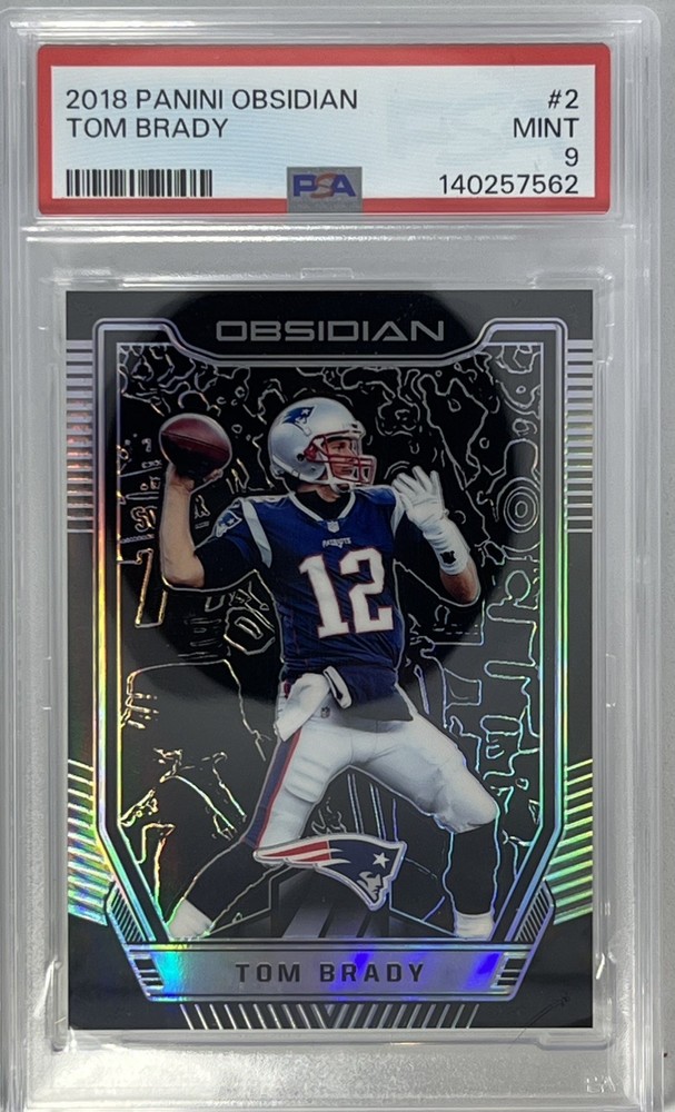2018 Tom Brady Obsidian Silver #/100 100 PSA 9 Rare 1st Year Obsidian 