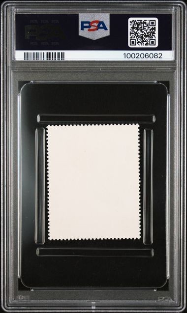 PSA 8 BABE RUTH HOF 1969 AJMAN STAMP #15DH NEW GRADED SLAB MLB PLAYER TPHLC-6082 view 2