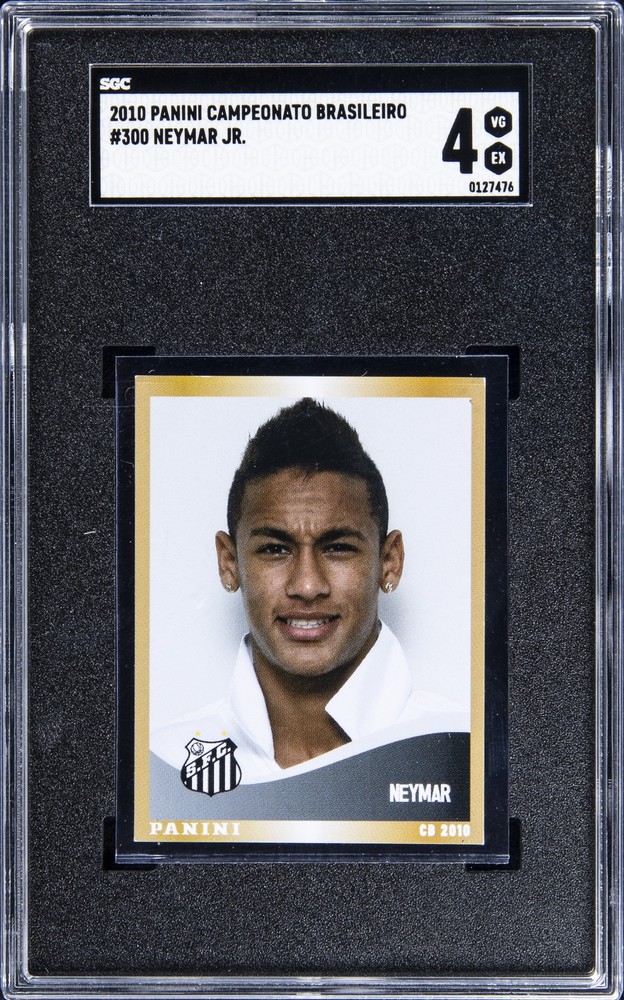2010 PANINI CAMPEONATO BRASILEIRO #300 NEYMAR JR ROOKIE RC SGC 4