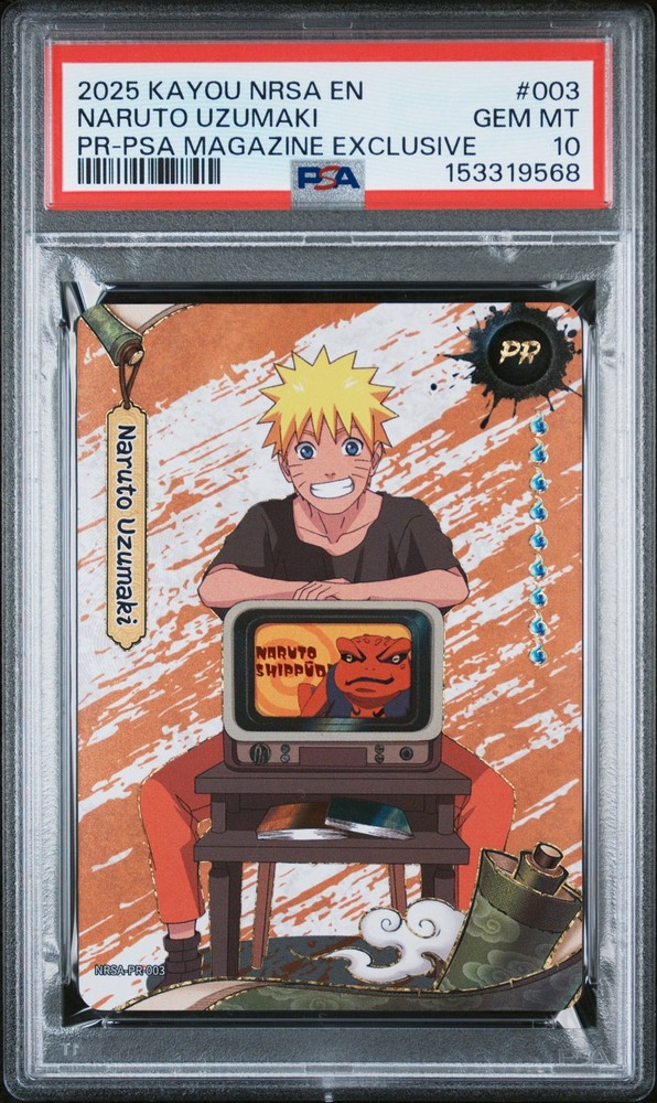 2025 KAYOU NARUTO SMRITI PSA MAGAZINE EXCLUSIVE #003 NARUTO UZUMAKI PSA 10