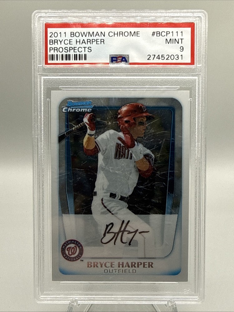 2011 Bowman BRYCE HARPER Chrome Prospect #BCP-1 PSA 9  *slab mislabeled*
