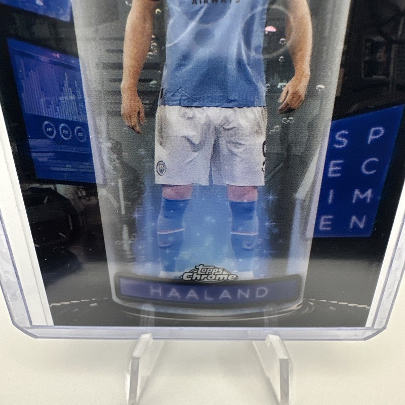 2023 Topps Chrome UEFA UCL Erling Haaland Specimen #S-2 S2 Manchester City ⭐️ view 2