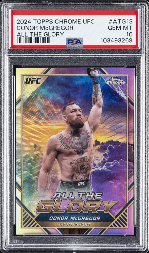 2024 TOPPS CHROME UFC ALL THE GLORY #ATG13 CONOR MCGREGOR PSA 10