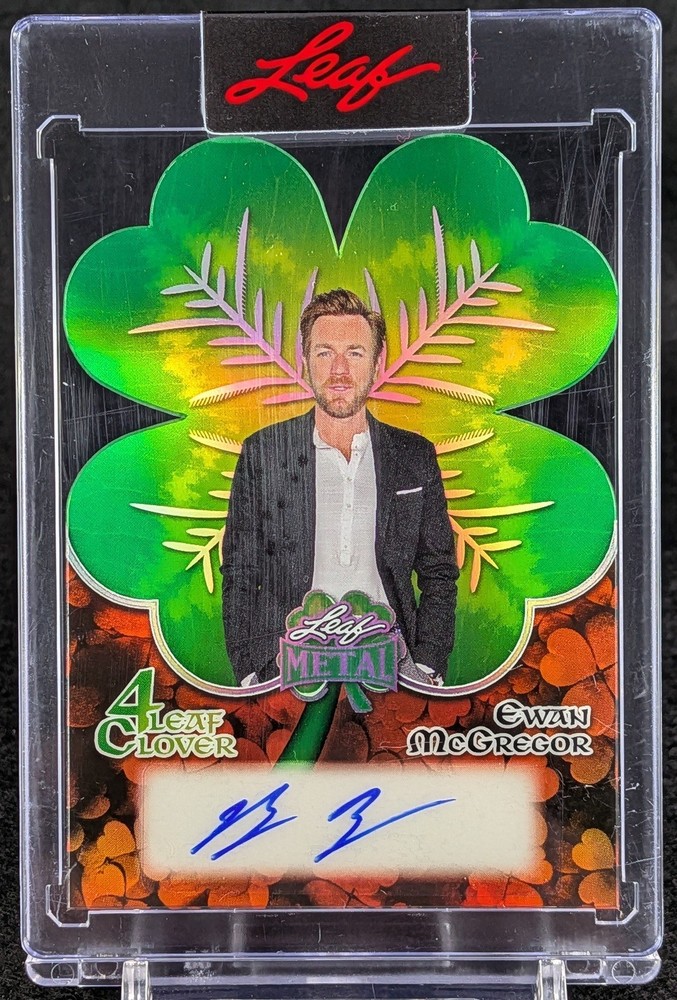 Ewan McGregor 2026 Leaf Metal St. Patrick's Day Auto Card 1/1 Star Wars Obi-Wan