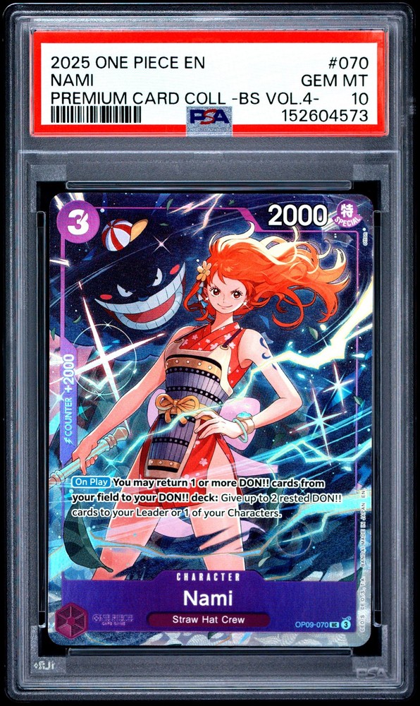 2025 ONE PIECE PREMIUM CARD COLLECTION -BEST SELECTION VOL.4 - #070 NAMI PSA 10