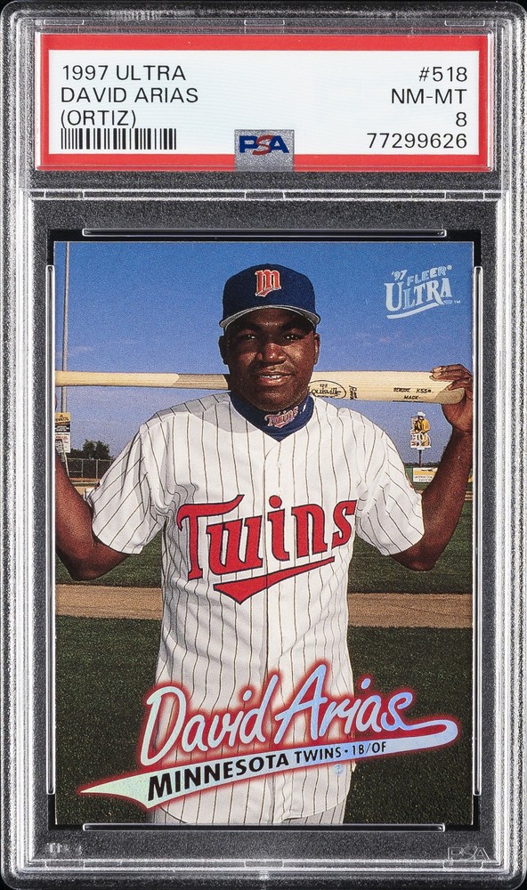 1997 ULTRA (ORTIZ) #518 DAVID ARIAS ROOKIE RC PSA 8