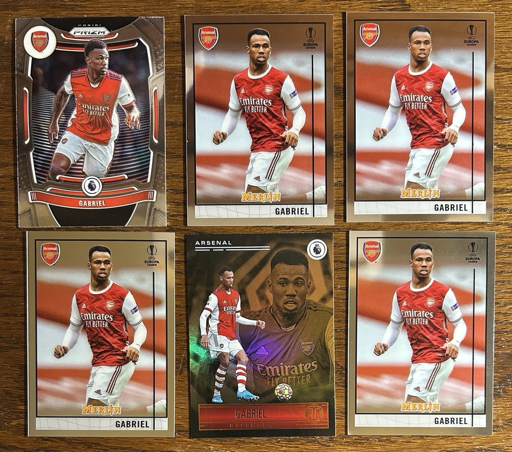 x8 Lot Gabriel Arsenal Brazil Rookie RC Prizm Topps Chrome Merlin
