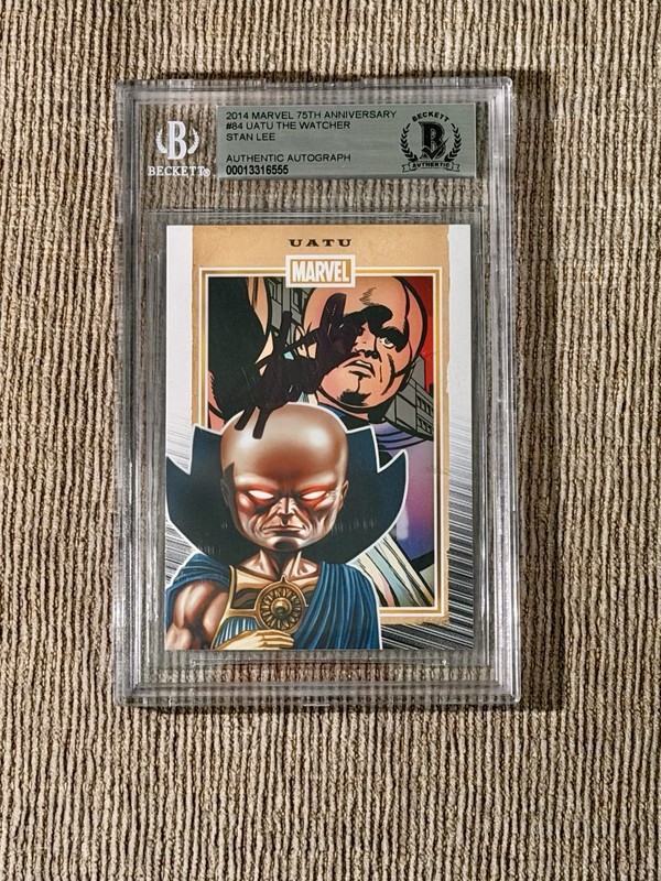 Stan Lee Autograph Marvel 75th Anniversary Uatu The Watcher Auto BGS Signed Card view 2