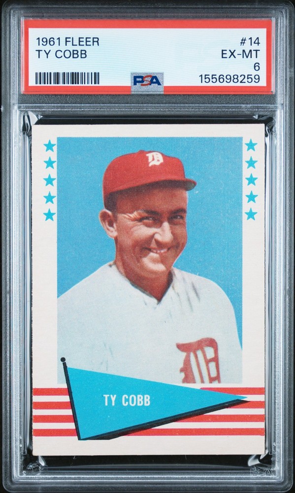1961 FLEER #14 TY COBB PSA 6