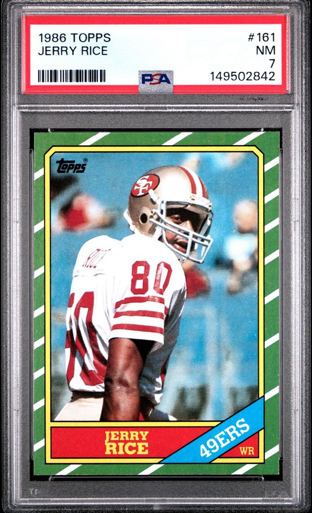 1986 TOPPS #161 JERRY RICE PSA 7