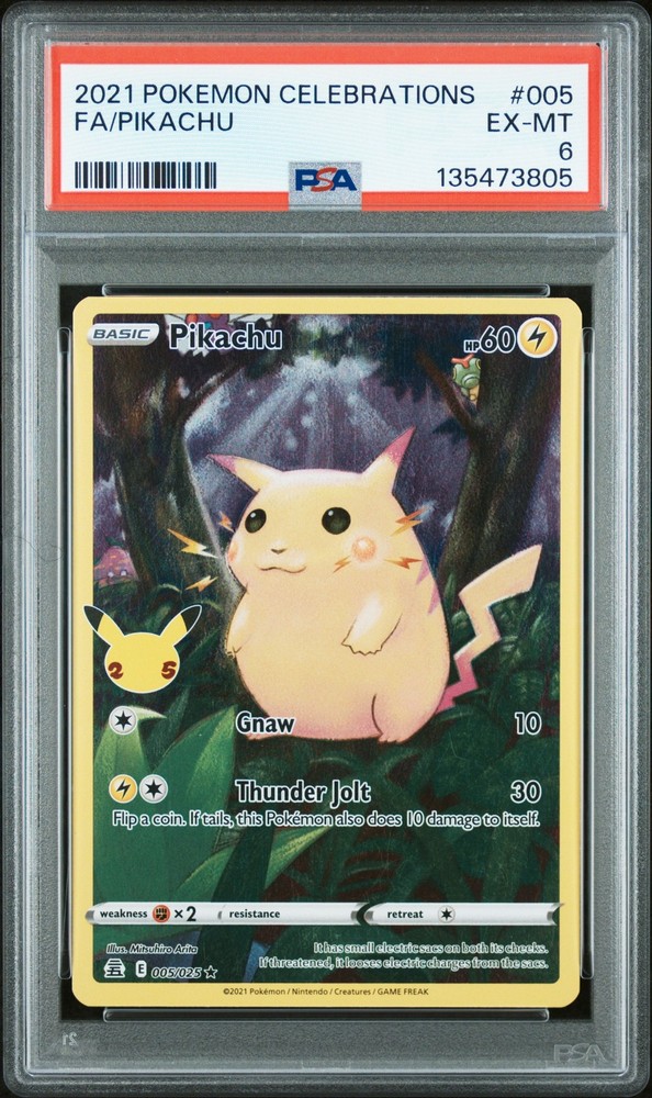 Fa/Pikachu Pokemon Celebrations 005 NM PSA 6