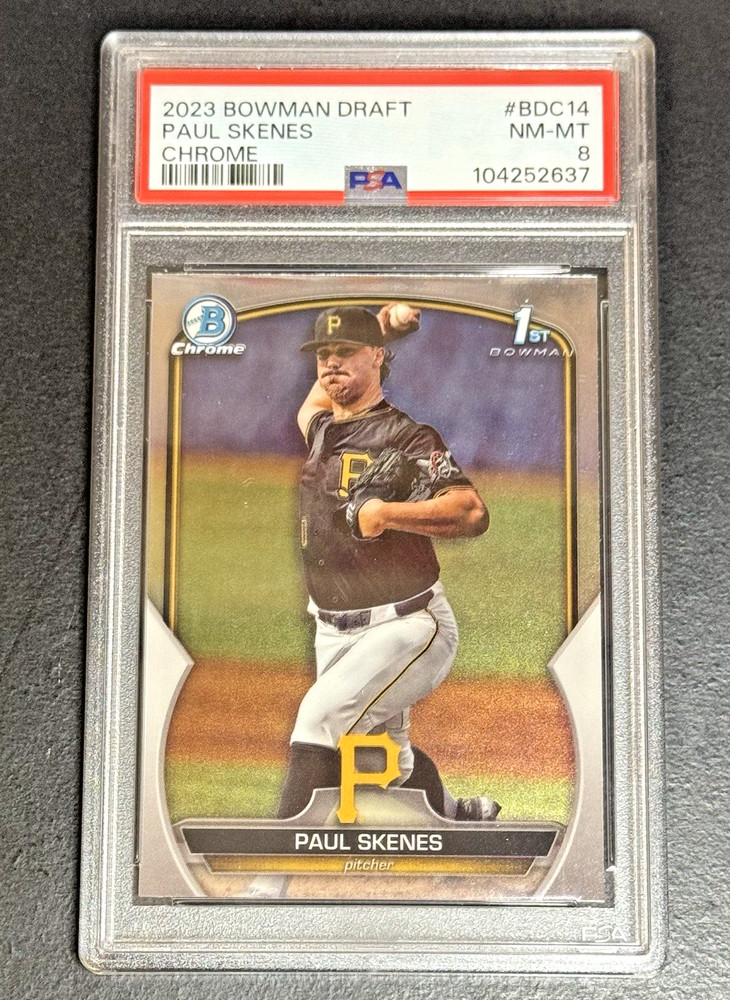 Paul Skenes 1st Bowman PSA 8 Rookie 2023 Bowman Draft Chrome #BDC-14 Pirates ROY