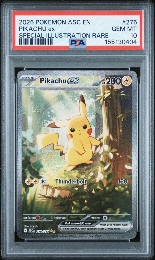 2026 POKEMON ASC EN-ASCENDED HEROES SPECIAL ILLUSTRATION RARE PIKACHU EX PSA 10