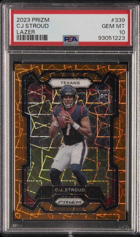 2023 PANINI PRIZM LAZER PRIZM #339 CJ STROUD PSA 10