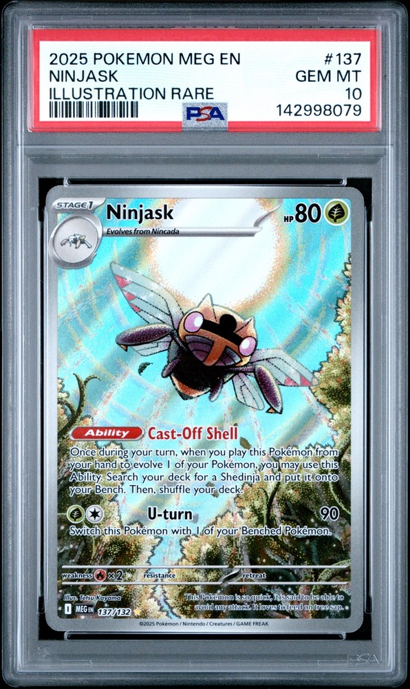 2025 POKEMON MEG EN-MEGA EVOLUTION ILLUSTRATION RARE #137 NINJASK PSA 10