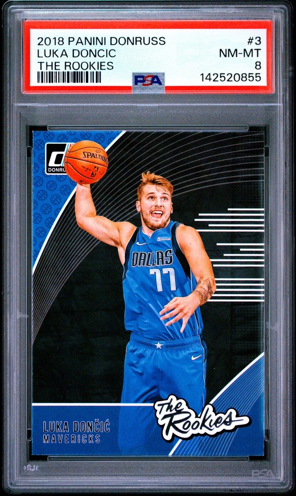 2018 PANINI DONRUSS THE ROOKIES #3 LUKA DONCIC PSA 8