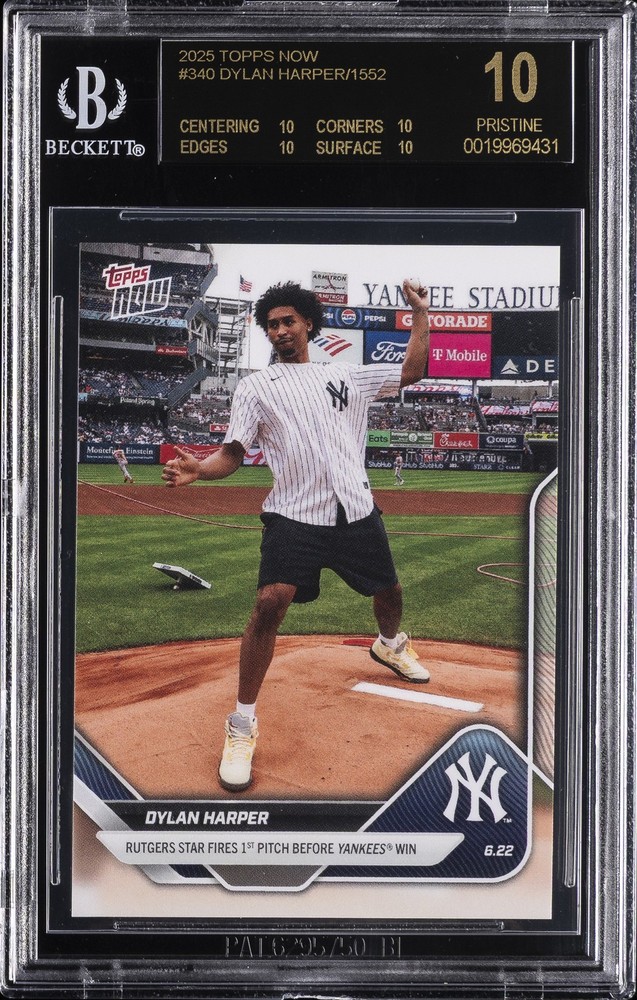 2025 TOPPS NOW #340 DYLAN HARPER BGS 10 BLACK LABEL