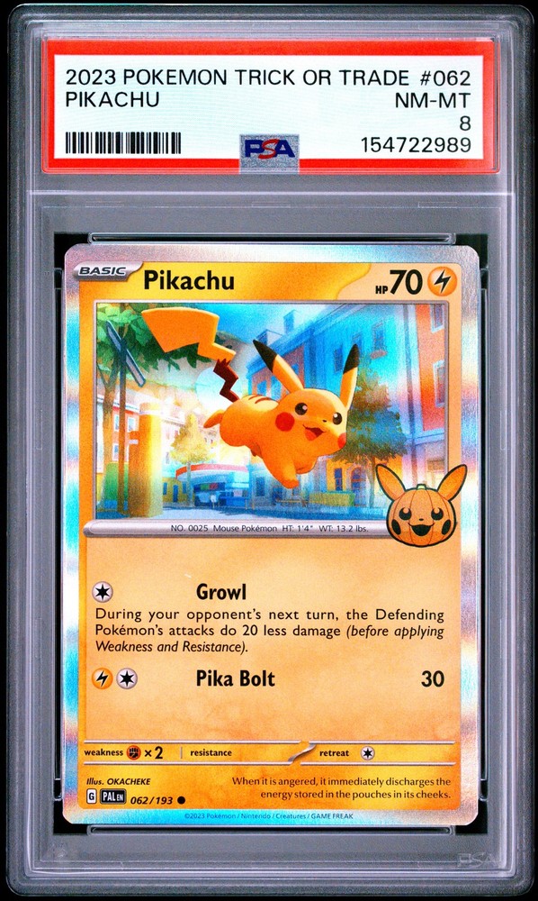 2023 POKEMON TRICK OR TRADE #062 PIKACHU PSA 8
