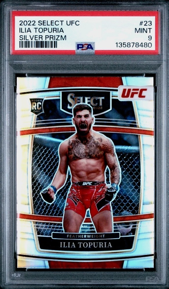 Ilia Topuria 2022 Panini UFC Select Silver Prizm #23 Graded PSA 9 MMA Boxing