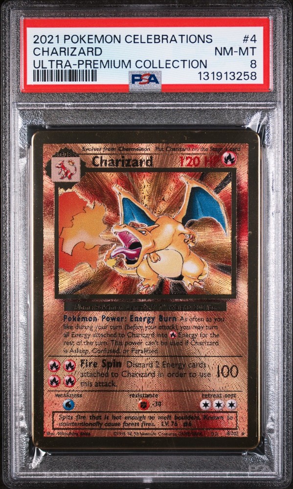 2021 POKEMON CELEBRATIONS ULTRA-PREMIUM COLLECTION #4 CHARIZARD PSA 8