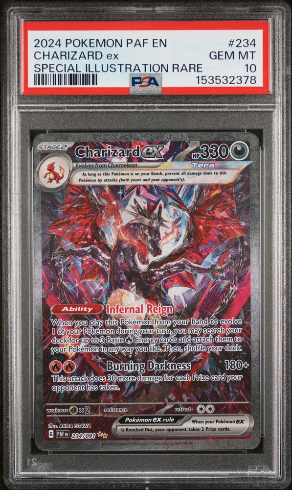 2024 POKEMON PAF EN-PALDEAN FATES SPECIAL ILLUSTRATION RARE CHARIZARD EX PSA 10