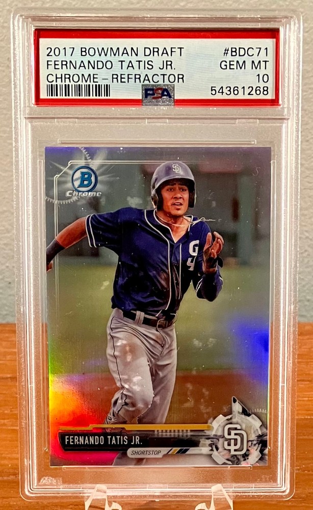 2017 Bowman Chrome Draft Fernando Tatis Jr Refractor Pre Rookie RC #BDC71 PSA 10