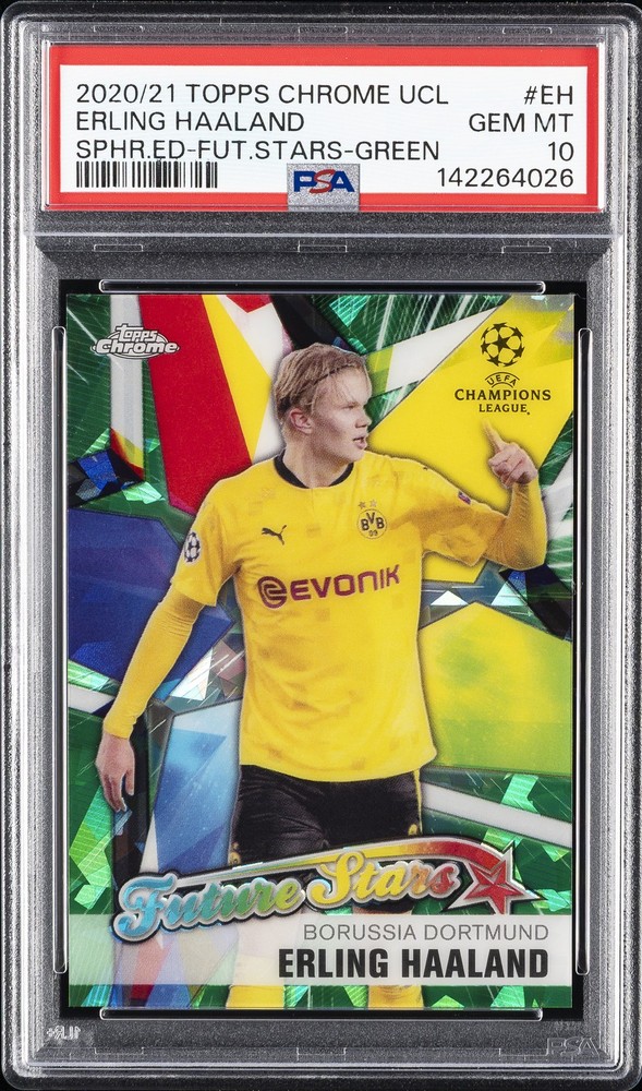 2020 GREEN #EH ERLING HAALAND 14/75 PSA 10