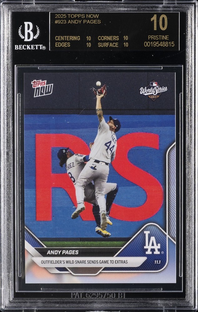 2025 TOPPS NOW #923 ANDY PAGES BGS 10 BLACK LABEL