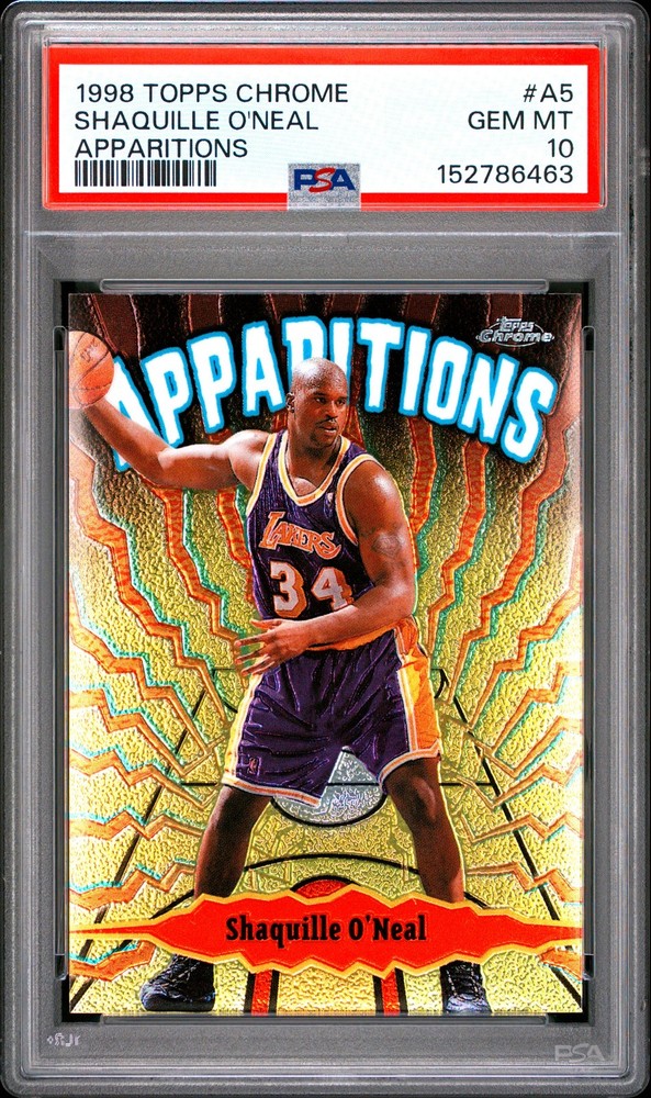 1998 TOPPS CHROME APPARITIONS #A5 SHAQUILLE O'NEAL PSA 10