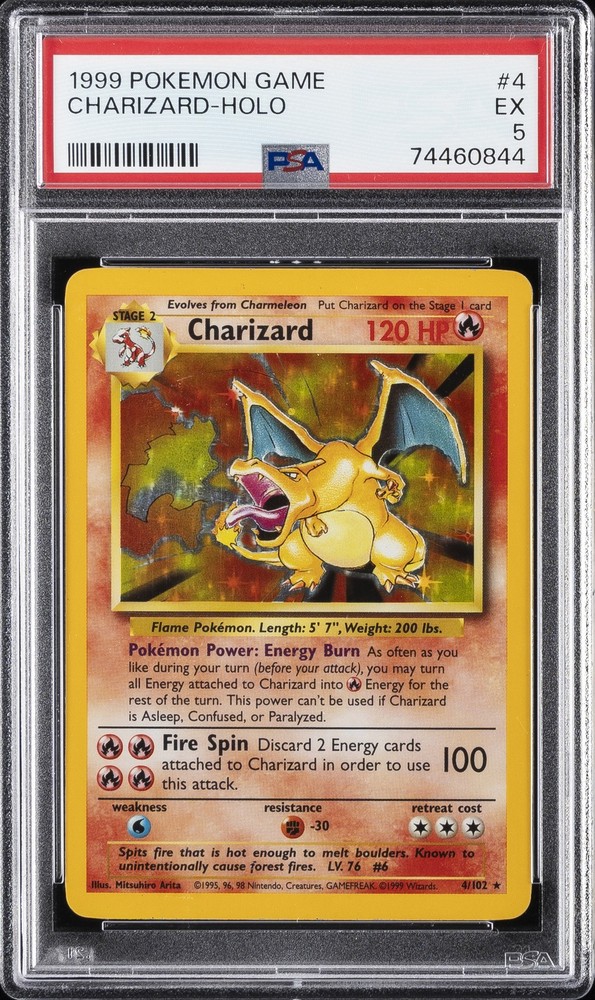 1999 POKEMON GAME #4 CHARIZARD-HOLO PSA 5