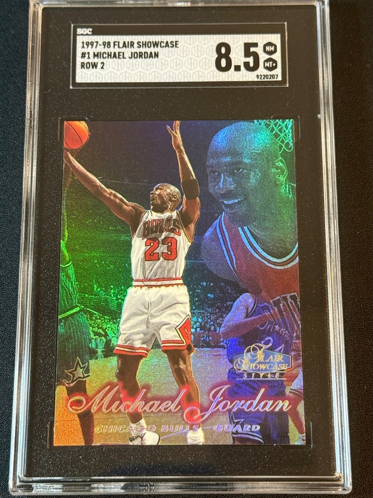 1997 Flair Showcase #1 Michael Jordan Row 2 SGC 8.5 NM-MT+