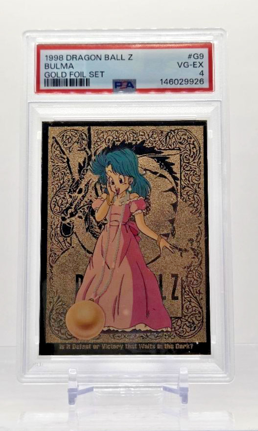 1998 FUNimation Dragon Ball Z Series 1 Gold Foil Set G9 Bulma PSA VG-EX 4