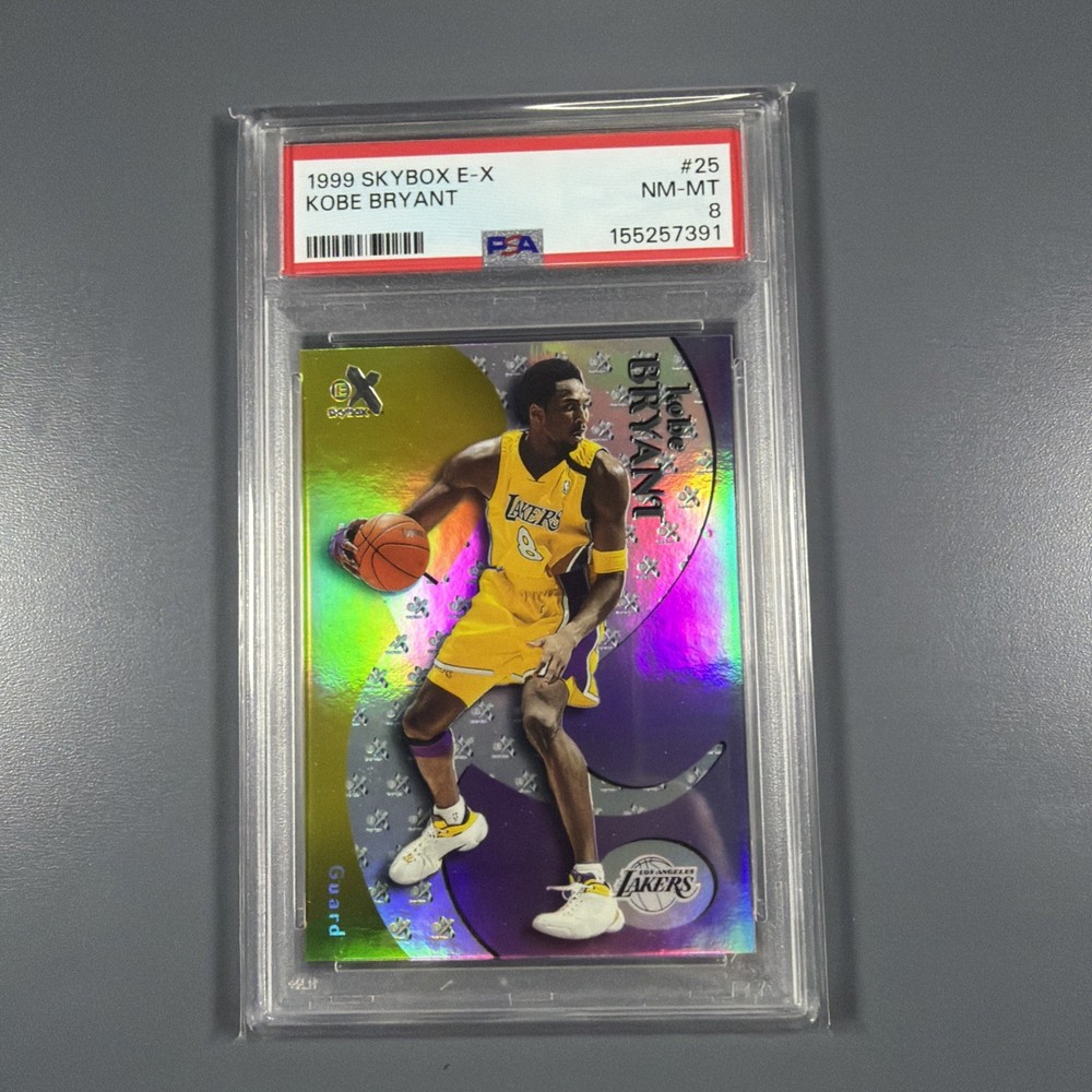1999-00 FLEER SKYBOX E-X #25 KOBE BRYANT, NM-MT, PSA 8