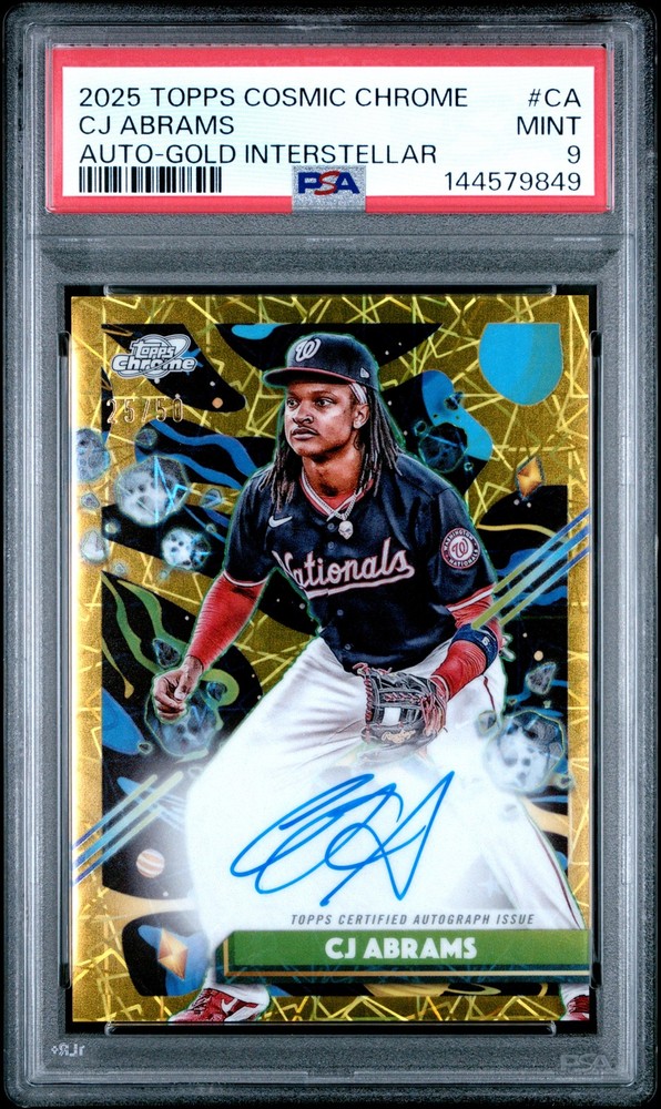 2025 TOPPS COSMIC CHROME COSMIC CHROME AUTOS #CA CJ ABRAMS 25/50 PSA 9 view 1