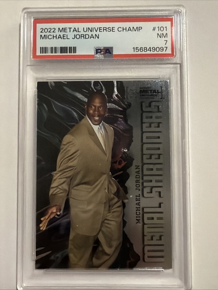 2022 SKYBOX METAL UNIVERSE CHAMPIONS #101 MICHAEL JORDAN GRADED PSA 7 POP 3