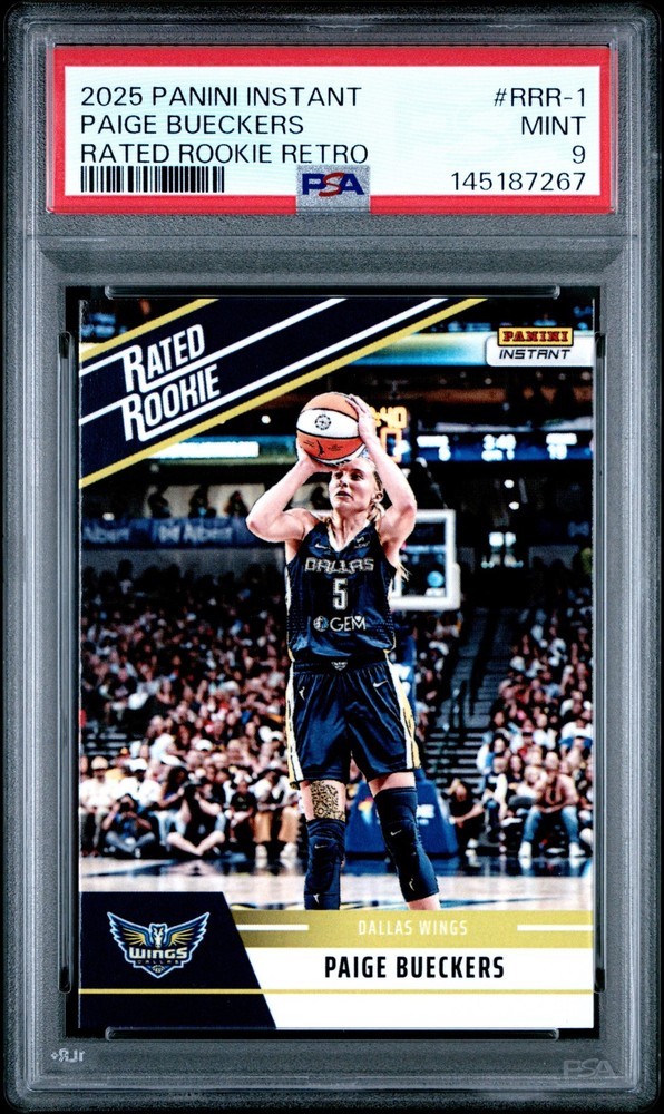 2025 PANINI INSTANT WNBA RATED ROOKIE RETRO #RRR-1 PAIGE BUECKERS PSA 9