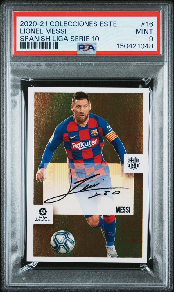 2020 PANINI COLECCIONES ESTE LA LIGA SPANISH SERIE 10 #16 LIONEL MESSI PSA 9