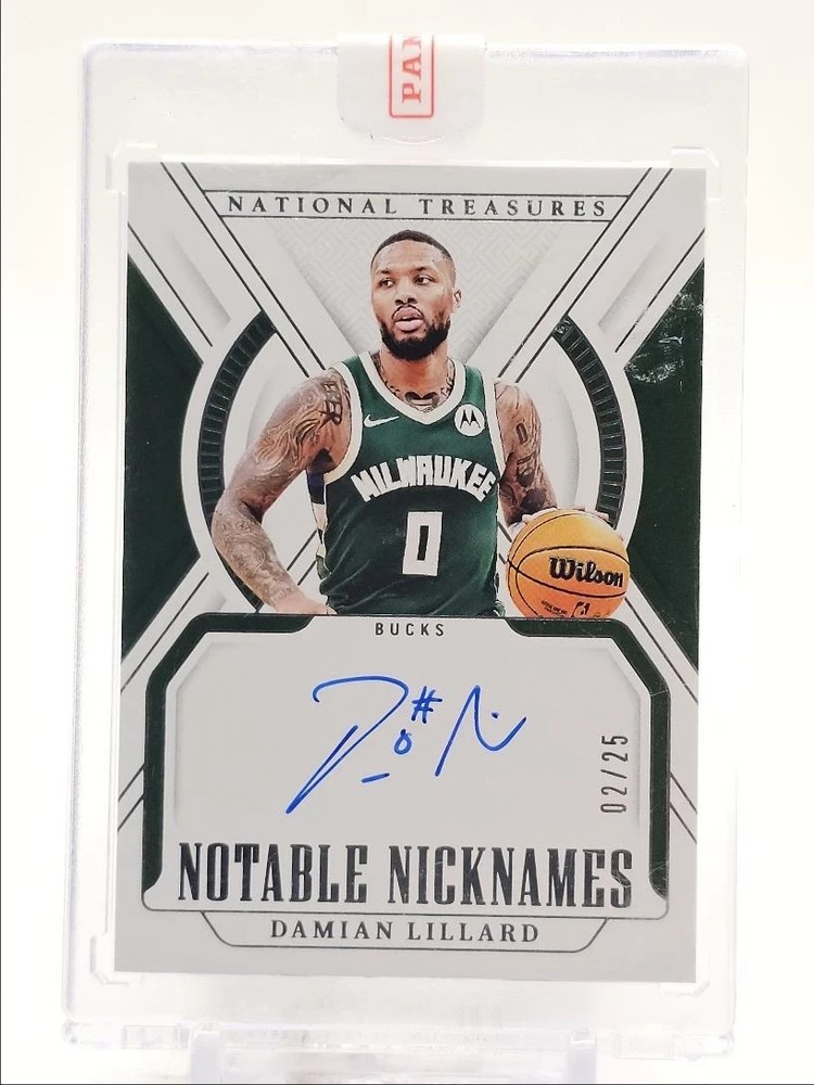 DAMIAN LILLARD 2024-25 NATIONAL TREASURES NOTABLE NICKNAMES AUTO 02/25