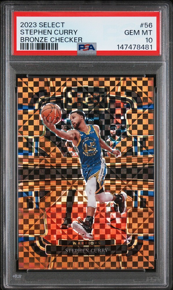 2023 PANINI SELECT BRONZE CHECKER #56 STEPHEN CURRY 33/49 PSA 10