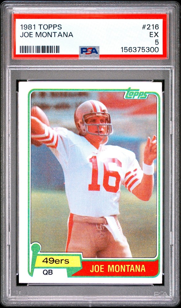 1981 TOPPS #216 JOE MONTANA PSA 5