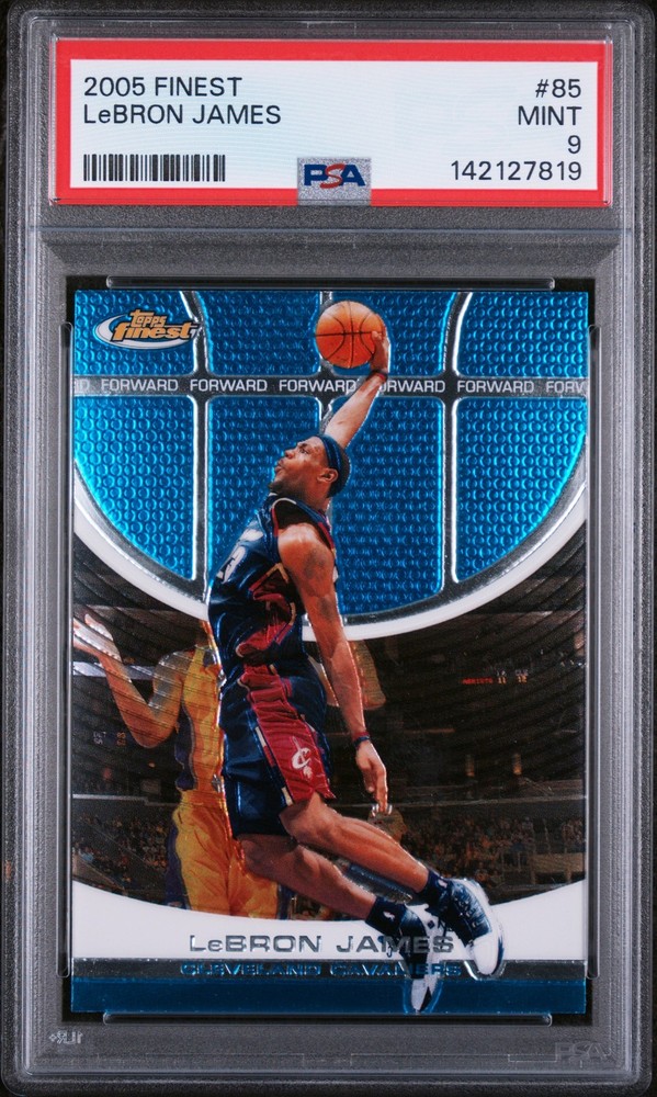 2005 FINEST #85 LEBRON JAMES PSA 9