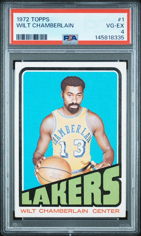 1972 TOPPS #1 WILT CHAMBERLAIN PSA 4