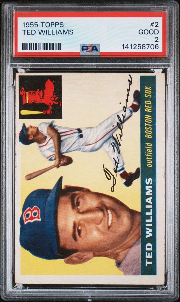 1955 TOPPS #2 TED WILLIAMS PSA 2