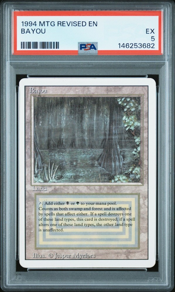 1994 MAGIC THE GATHERING REVISED EDITION BAYOU PSA 5