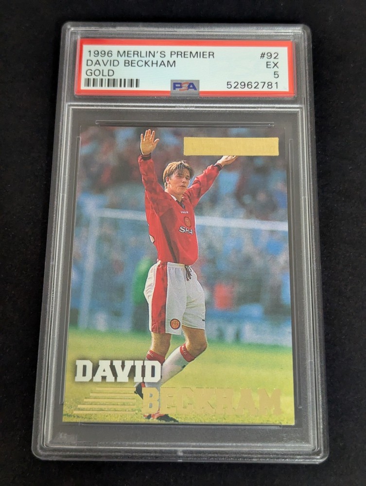 1996 Merlin Premier Gold - David Beckham #092 (RC) PSA 5