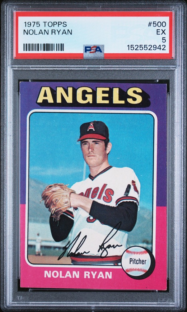 1975 TOPPS #500 NOLAN RYAN PSA 5